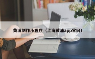台湾黄浦制作小程序（上海黄浦app官网）