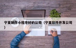 台湾宁夏制作小程序好的公司（宁夏软件开发公司）